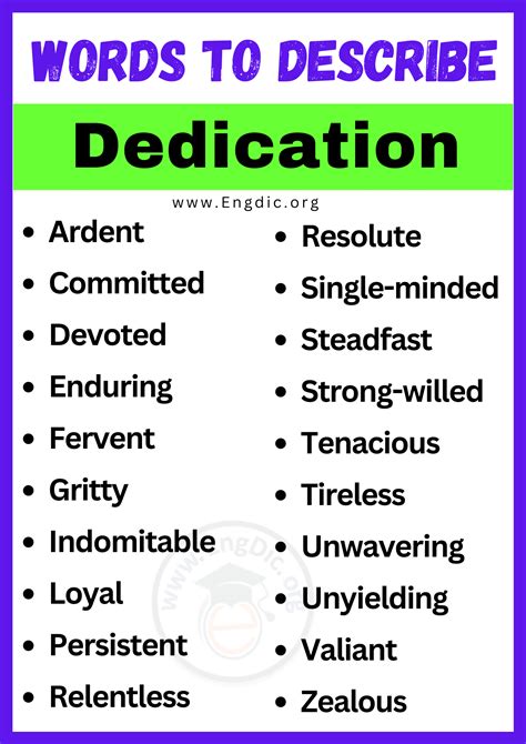 dedicated thesaurus|words to describe dedication.